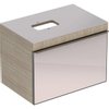 Geberit Citterio onderbouwkast met glasplaat 73.4x54.3x50.4cm met 1 lade beige/taupe SW297184