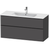 Duravit D-Neo wastafelonderkast 121x62.5x46.2cm 2 lades Grafiet Mat SW641127