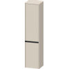 Duravit Ketho.2 Hoge kast 40x36x176cm 2 Rechtsdraaiende deuren Spaanplaat Taupe Mat SW772610