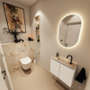 MONDIAZ TURE-DLUX 60cm toiletmeubel Talc. EDEN wastafel Frappe positie midden. Met 1 kraangat. SW1102586