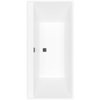 Villeroy & Boch Collaro kunststof inbouw duobad acryl rechthoekig 190x90x47cm mat zwart/stone white UBA199COR2NVRW SW354287