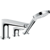 Hansgrohe Talis e afdekset 3 gats badrandcombinatie inclusief Secuflex slanggarnituur chroom SW31951