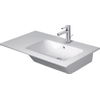 Duravit ME by Starck meubelwastafel asymmetrisch met wastafel rechts 83x49cm 1 kraangat met overloop mat wit SW297060