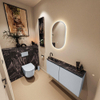 MONDIAZ TURE-DLUX 100cm toiletmeubel Clay. EDEN wastafel Lava positie links. Met 1 kraangat. SW1103732