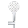 GROHE Rainshower SmartActive 130 Handdoucheset - 3 straalsoorten - rond - met houder - verstelbaar - gladde slang - 150cm - chroom/moonwhite SW472425