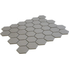 The Mosaic Factory London mozaïektegel - 28.2x32.1cm - wand en vloertegel - Zeshoek/Hexagon - Porselein Grey Mat SW62252