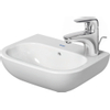 Duravit D-code fontein 36x27cm kraangat rechts met overloop wit 0296237