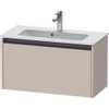 Duravit Ketho 2 wastafelonderbouwkast met 1 lade 68x39x44cm met greep antraciet taupe supermat SW771867