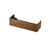 INK P2O Wastafelonderkast - 140x45x37.6cm - 1 lade - push 2 open - recht opdekfront - eiken Massief eiken chocolate SW439368