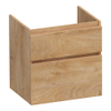 BRAUER Delight wastafelonderkast - 60x46x60cm - 2 softclose lades - greeploos - 1 sifon uitsparing - Forest Tan SW1199413