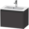 Duravit Ketho 2 wastafelonderbouwkast met 1 lade 61x39x44cm met greep antraciet grafiet supermat SW772951