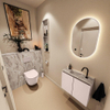 MONDIAZ TURE-DLUX 60cm toiletmeubel Rosee. EDEN wastafel Glace positie midden. Met 1 kraangat. SW1103482