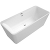 Villeroy & Boch Squaro Edge kunststof duobad quaryl rechthoekig 180x80x45cm incl. poten en afvoer-/overloopcombinatie mat wit SW453912