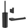 Crosswater MPRO toiletset - toiletborstelhouder - handdoekhaak - wcrolhouder - mat zwart SW957329