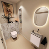 MONDIAZ TURE-DLUX 40cm toiletmeubel Rosee. EDEN wastafel Glace positie rechts. Zonder kraangat. SW1103454
