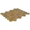 The Mosaic Factory Valencia mozaïektegel - 27.6x32.9cm - wandtegel - Zeshoek/Hexagon - Gerecycled glas Mustard mat/glans SW382568