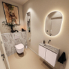 MONDIAZ TURE-DLUX 60cm toiletmeubel Rosee. EDEN wastafel Glace positie midden. Zonder kraangat. SW1103449