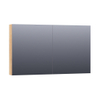 BRAUER Impress Deluxe spiegelkast - 120x70x15cm - interne en externe verlichting - 2 dubbelzijdige spiegeldeuren - Forest Tan SW371714