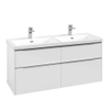 Villeroy & Boch Subway 3.0 wastafelonderkast 127.2x57.9cm 4 lades Brilliant white SW641625