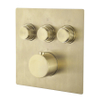 Wiesbaden Caral Klik Pro inbouw thermostatisch douche/badkraan 3 functies met inbouwdeel geborsteld messing SW717742