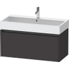 Duravit Ketho 2 wastafelonderbouwkast met 1 lade 98.4x46x44cm met greep antraciet grafiet supermat SW771905