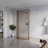 FugaFlow Eccelente Vetro Vrijstaande inloopdouche badkamer - 90x200cm - Rookglas - antikalk - 8mm veiligheidsglas - 2 zijwanden 30cm - met wandarmen en hoekprofielen - Gunmetal - SW1126009