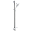 GROHE Rainshower Smartactive 130 Cube Glijstangset - 90cm - vierkante handdouche - 3 straalsoorten - gladde doucheslang - met zeepschaal - chroom SW452833