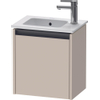 Duravit Ketho 2 fonteinkast met 1 deur 41x29.2x44cm links, met greep antraciet taupe supermat SW773123