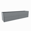 Mondiaz TENCE wastafelonderkast - 200x45x50cm - 4 lades - uitsparing links - push to open - softclose - Plata SW1016500