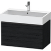 Duravit D-Neo wastafelonderkast 78.4x44x44.2cm 1 lade Eiken (zwart) Mat SW640851