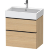 Duravit D-Neo wastafelonderkast 68.4x62.5x44.2cm 1 lade Natuur eiken Mat SW641223