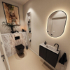 MONDIAZ TURE-DLUX 60cm toiletmeubel Urban. EDEN wastafel Glace positie rechts. Met 1 kraangat. SW1103137