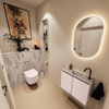 MONDIAZ TURE-DLUX 60cm toiletmeubel Rosee. EDEN wastafel Glace positie rechts. Met 1 kraangat. SW1103479