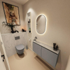 MONDIAZ TURE-DLUX Toiletmeubel - 100cm - Smoke - EDEN - wastafel Opalo - positie links - 1 kraangat SW1126211