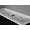 Forzalaqua Nova wastafel 120.5x51.5x9.5cm Rechthoek 1 kraangat Natuursteen Carrara gepolijst SW369821