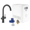 Grohe Blue Professional Keukenkraan - C-uitloop - 1-gats - filterfunctie - plat licht of bruisend water - velvet zwart SW1234889