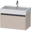 Duravit Ketho 2 wastafelonderbouwkast met 1 lade 78.4x46x44cm met greep antraciet taupe supermat SW773147