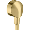 Hansgrohe Fixfit muuraansl.bocht E zo/terugslagklep pol gold optic SW528875