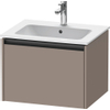 Duravit Ketho 2 wastafelonderbouwkast met 1 lade 61x48x44cm met greep antraciet basalt mat SW771907