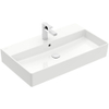 Villeroy & Boch Memento 2.0 wastafel onderzijde geslepen 80x47cm met overloop 1 kraangat wit 4A228G01 SW354339