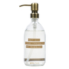Wellmark Handzeep helder glas messing pomp 500ml tekst MAY ALL YOUR TROUBLES BE BUBBLES Brons label SW773940