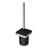 Geesa Frame Toiletborstel met houder Zwart / Chroom (zwarte borstelkop) SW334425
