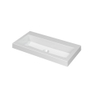 INK Dock wastafel - 80x40x6cm - 1 wasbak - 0 kraangaten - polystone wit glans SB3415010