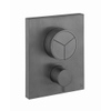 Crosswater Crossbox douchekraan - thermostatisch - geschikt voor 3 functies - push - slate (gunmetal) SW927994