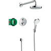 Hansgrohe Croma select s showerset compleet met ecostat s thermostaat chroom GA47636