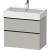 Duravit D-Neo wastafelonderkast 78.4x62.5x44.2cm 2 lades Betongrijs Mat SW641445