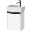 Duravit Ketho 2 wastafelonderbouwkast met 1 deur 36.4x23.8x44cm links, met greep antraciet wit supermat SW772766