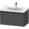 Duravit Ketho 2 wastafelonderbouwkast met 1 lade 78.4x45.5x44cm met greep antraciet grafiet mat SW773140
