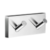 Smedbo House Handdoekhaak - 9x4cm - dubbel - chroom SW12202