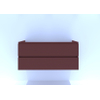 HR badmeubelen Infinity Wastafelonderkast - 120x44.8x55cm - 3D-front - 2 lades - zonder sifonuitsparing - greeploos - terra mat SW873254